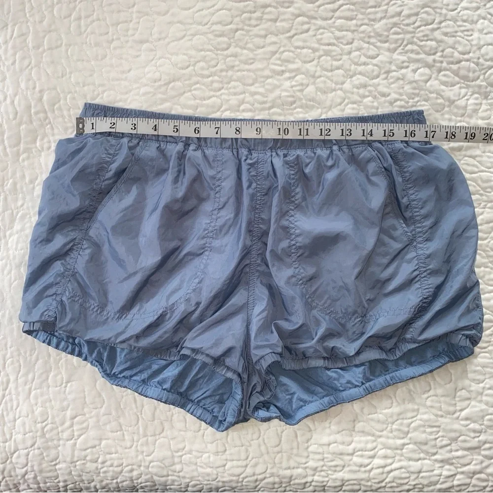 Nwot Free People Movement Sunshine Bubble Hem Cosmic Sea Blue Shorts size XL